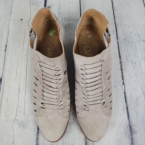 SAM EDELMAN | Pierson cutout suede leather ankle boots booties - Picture 4 of 10